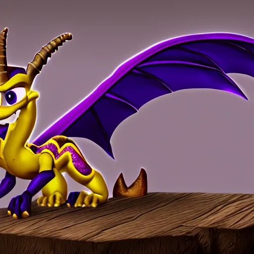 Prompt: spyro the dragon as a genie, 8k, digital art