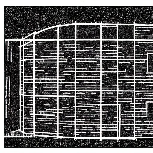 Image similar to a black and white drawing of a graphical processing unit, an illustration of by christo, pexels, kinetic pointillism, sabattier filter, sabattier effect, quantum wavetracing