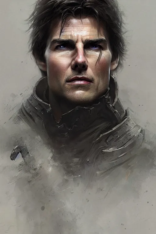 Image similar to Tom Cruise inquisitor, dark, intricate, highly detailed, smooth, artstation, digital illustration by Ruan Jia and Mandy Jurgens and Artgerm and Wayne Barlowe and Greg Rutkowski and Zdislav Beksinski