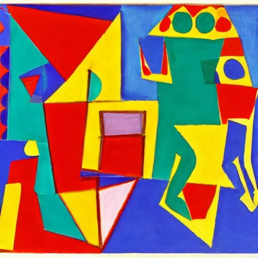 Image similar to a matisse interpretation of cubism