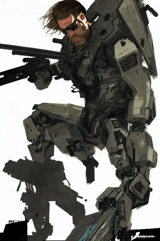 Image similar to billy butcher in metal gear concept art