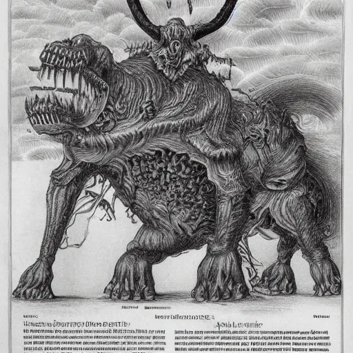 Image similar to bizarre bestiary of repressed unconscious emotional monsters and creatures