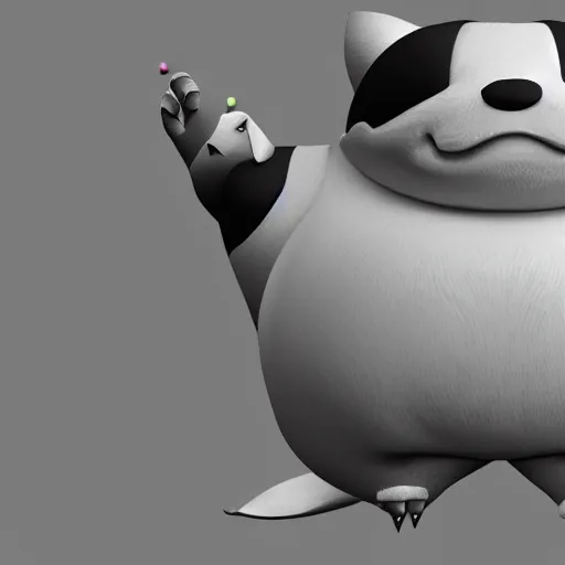 Prompt: hyper detailed snorlax with black background, hyper realistic, 3D rende