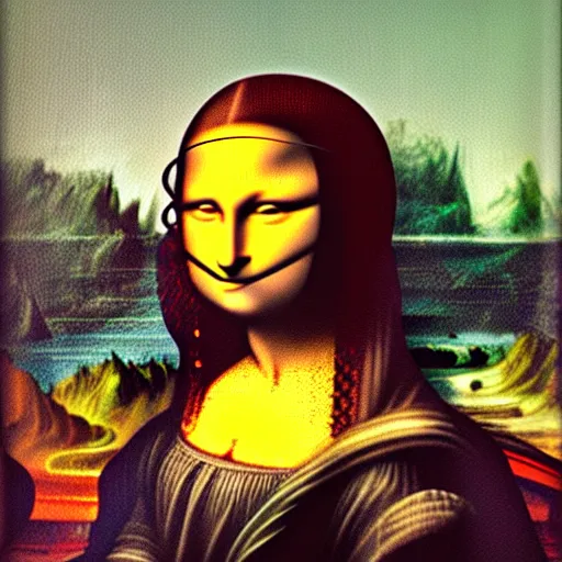 Image similar to anthro cat painting mona lisa da vinci face close up high quality 🐱