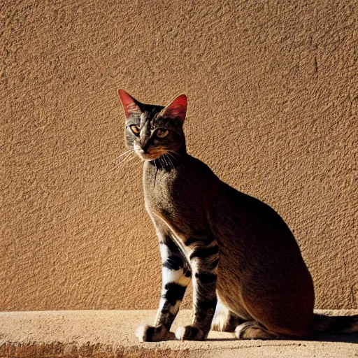 Prompt: egyptian cat, bill henson, canon eos r 3, f / 1. 4, iso 2 0 0, 1 / 1 6 0 s, 8 k, raw, unedited, symmetrical balance, in - frame,