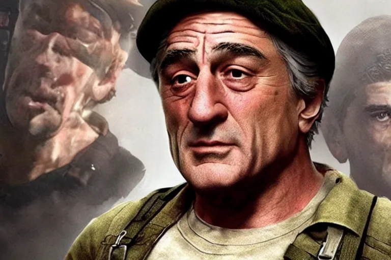 Prompt: robert de niro in call of duty