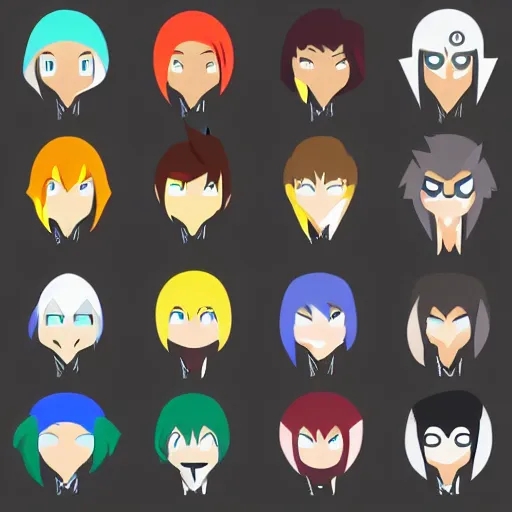 Image similar to face icon vector minimalist digimon tomine, adrian