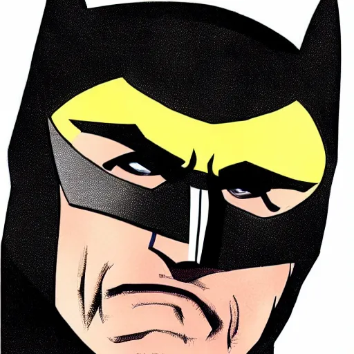 Image similar to Batman portrayed by Brian Cranston