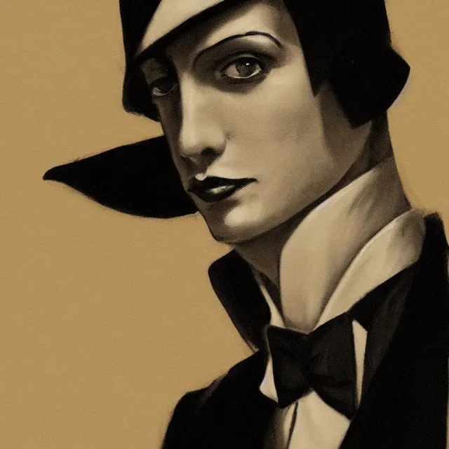 Image similar to photorealistic sepia painted portrait of a 1 9 2 0 s era male occultist, well dressed, long - tailed tuxedo coat, atmospheric lighting, dark, brooding, in the style of hazel morgan, horror, painted, intricate, ultra detailed, well composed, best on artstation, cgsociety, epic, stunning, gorgeous, intricate detail, much wow, masterpiece