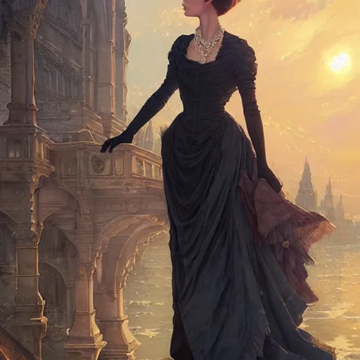 Image similar to audrey hepburn in an epic victorian novel, various backgrounds, intricate, elegant, highly detailed, digital painting, artstation, matte, illustration, art by artgerm, greg rutkowski, loish, rhads, ferdinand knab, makoto shinkai, lois van baarle, ilya kuvshinov, rossdraws, tom bagshaw