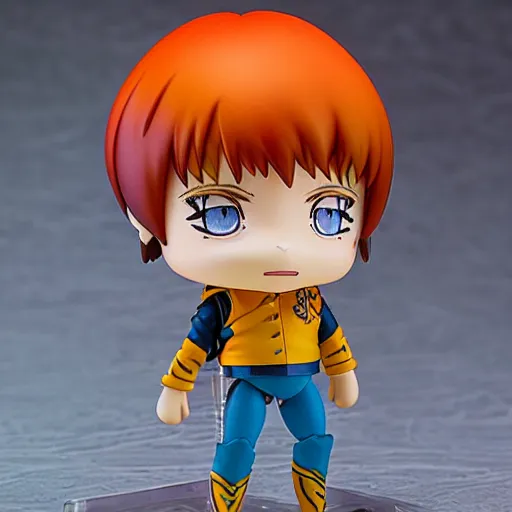 Prompt: a ziggy stardust nendoroid, product shot