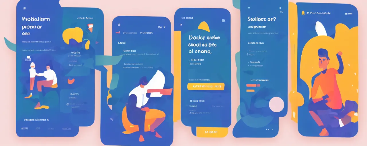 Prompt: problem solver illustration ux featured on dribble