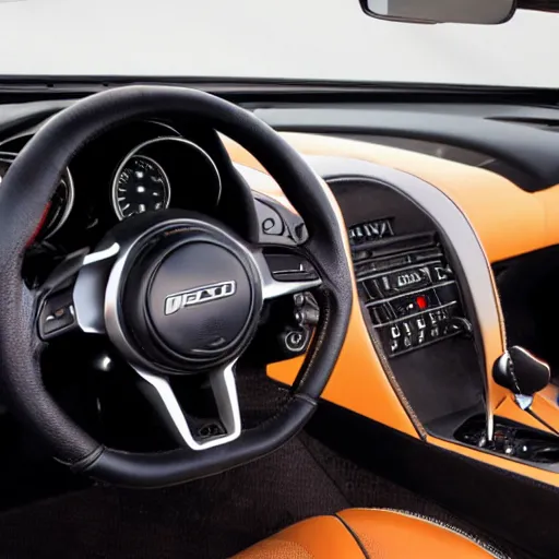 Image similar to a sports car interior in leather