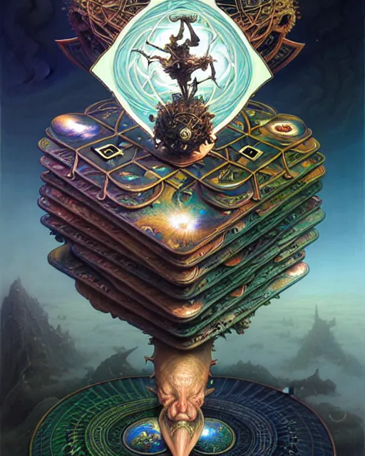 Image similar to man upside down tarot card, fantasy character portrait made of fractals, ultra realistic, wide angle, intricate details, the fifth element artifacts, highly detailed by peter mohrbacher, hajime sorayama, wayne barlowe, boris vallejo, aaron horkey, gaston bussiere, craig mullins