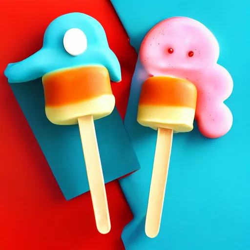 Image similar to ice cream popsicle in the shape of bullwinkle