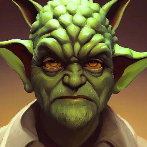 Prompt: greg manchess portrait painting of evil yoda as overwatch character, medium shot, asymmetrical, profile picture, organic painting, sunny day, matte painting, bold shapes, hard edges, street art, trending on artstation, by huang guangjian and gil elvgren and sachin teng