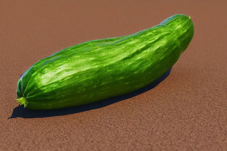 Image similar to detailed 3 d render of a mad zucchini with a long sword running down a dirt road chasing after a panicking tomato, hyper realistic octane render, dramatic lighting, high speed chase, wide angle, nightmare, surrealism