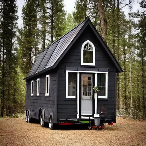 Prompt: Gothic tiny home.