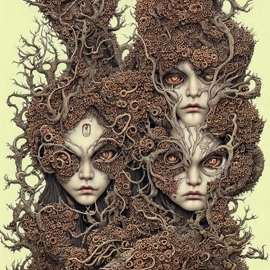 Image similar to portrait painted in jacek yerka style drawn by vania zouravliov and takato yamamoto, inspired by slavic demons, intricate acrylic gouache painting, high detail, sharp high detail, artstation