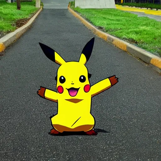 Image similar to uncanny valley pikachu