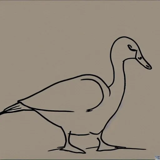 Image similar to goose drawing tutorial. step 1 - blocking out the shapes