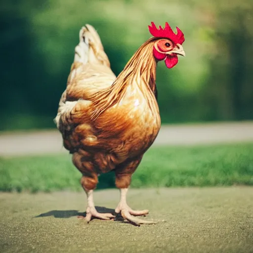 Prompt: photo of a chicken, highly detailed, blur