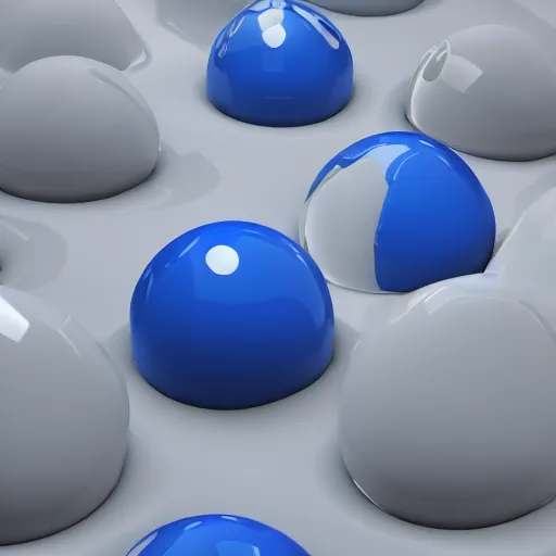 Image similar to mega emoji blue white gray yellow 4 k octane render, detailed