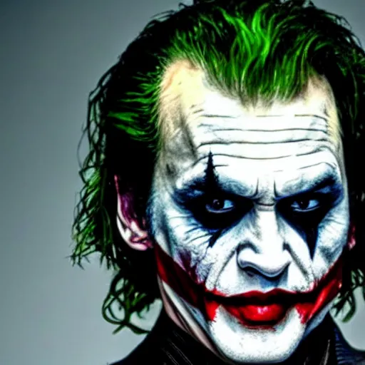 Image similar to Johnny Depp as The Joker