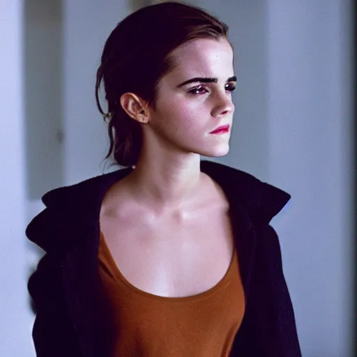 Prompt: 35mm film still of Emma Watson