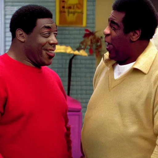 Image similar to fat albert talking to bill cosby