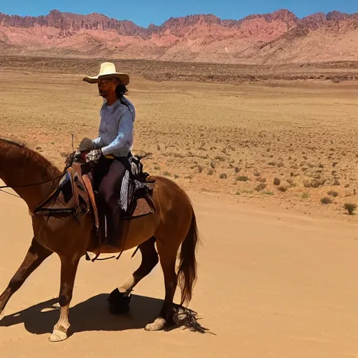 Prompt: Riding through the desert on a horse with no name