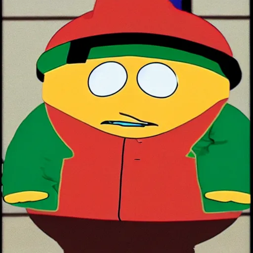 Image similar to eric cartman working at applebee's