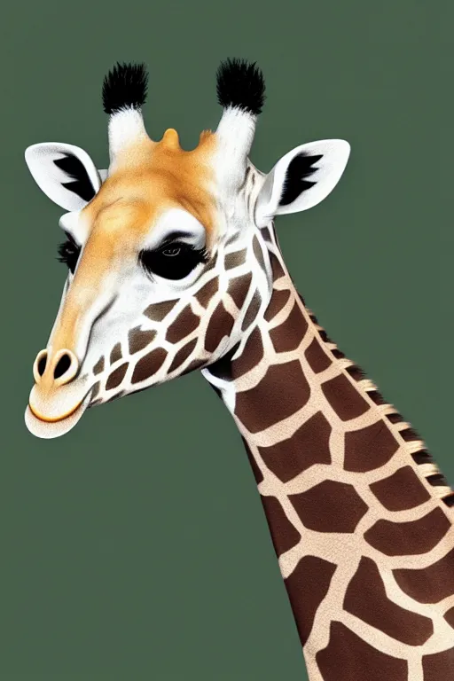 Image similar to a giraffe mixed with a panda, hybrid animal, photorealistic