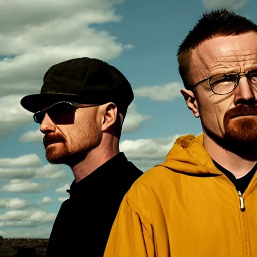 Image similar to walter white and jesse pinkman muckbang