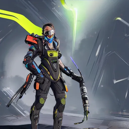 Image similar to volt concept art from apex legends