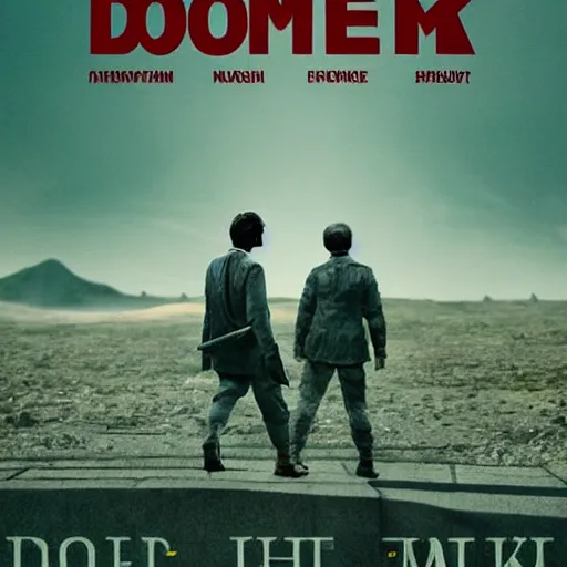 Prompt: doomer wojak, movie poster, directed by christopher nolan, artistic, impressive detail