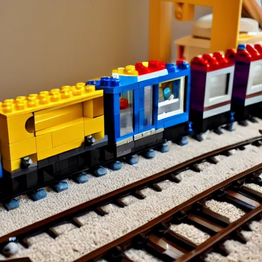 Prompt: lego train