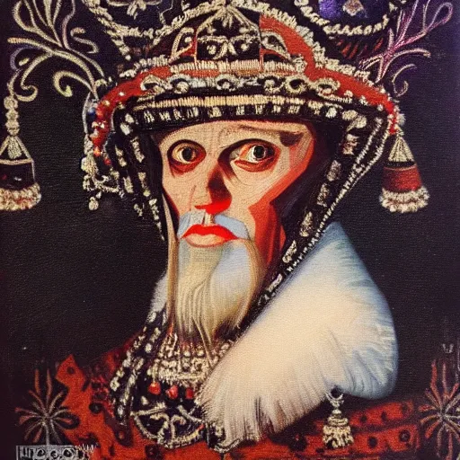 Image similar to ivan the terrible, heiress, portrait, oil painting, portrait, intricate complexity, rule of three,