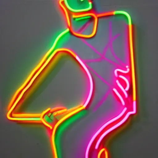 Image similar to 3 d neon art of a womens body, hyper - detailed