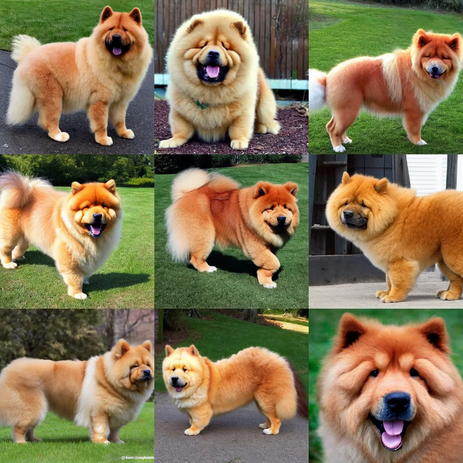 Prompt: a photo of a mix between a chow chow and a sheltie