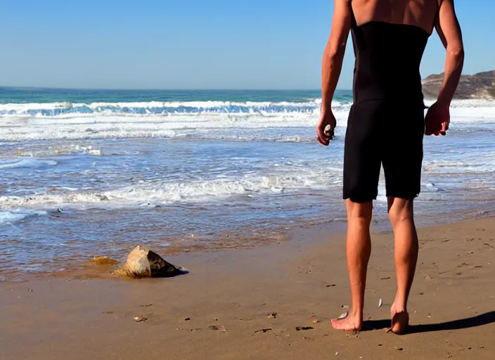 Image similar to skinny blonde male lifeguard roving salt creek beach in dana point, ca