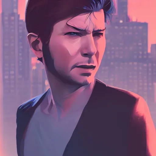 Prompt: Roman Polanski as Jake Gittes from China Town, ambient lighting, 4k, anime key visual, lois van baarle, ilya kuvshinov, rossdraws, artstation