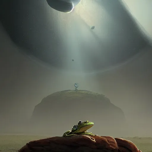 Image similar to a frog on a mysterious planet named kapla 8 2 by david rutkowski, by artgem