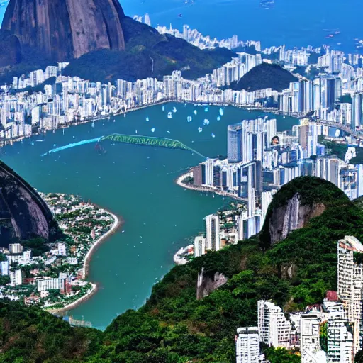 Image similar to rio de janeiro in the future. futuristic image. technology. 8 k. high quality.