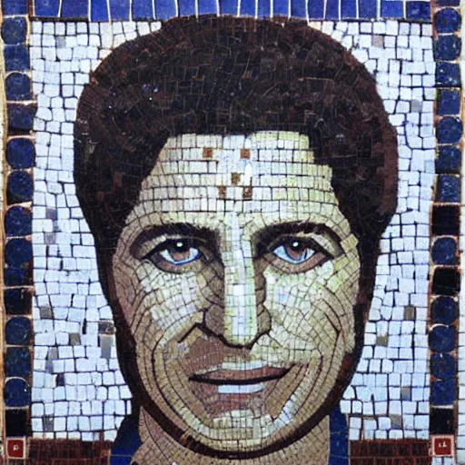 Image similar to portrait of bachir gemayel as a byzantine mosaic, perfect face, perfect eyes, very detailed, very realistic, elegant, top art, renowed artwork