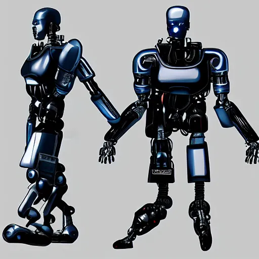 Image similar to John Wick Terminator Robot style