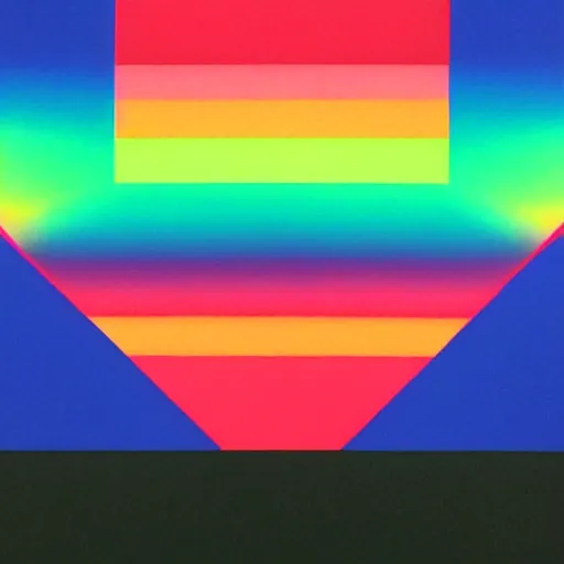 Prompt: 🌈 🕳 geometric by shusei nagaoka, david rudnick, airbrush on canvas, pastell colours, cell shaded