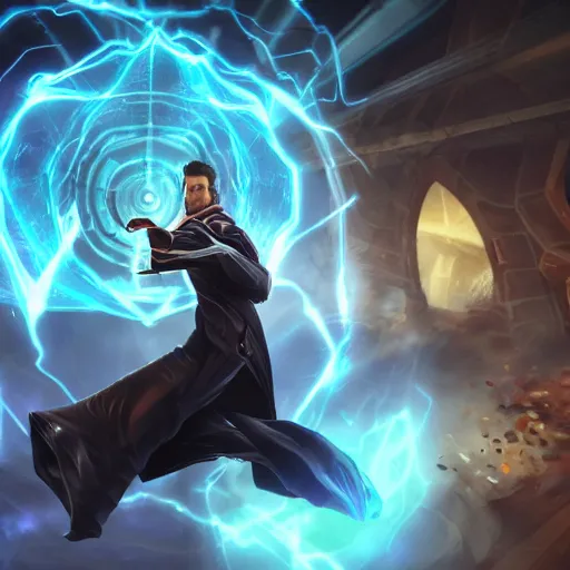 Prompt: Nikola Tesla in the Arcane, riot, league of legends, studio shot, movie, netflix, full hd