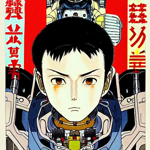 Image similar to prompt : portrait of mecha painted in miyazaki color style drawn by katsuhiro otomo and takato yamamoto, inspired by fables, china doll face, smooth face feature, intricate oil painting, high detail, sharp high detail, manga and anime 2 0 0 0