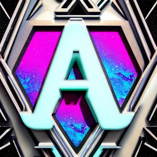 Image similar to a and w vaporwave logo, digital art, cosmic, 3 d high definition, trending on art station, photorealistic, high resolution, 8 k, octane, hyper detailed, insane details, intricate, elite, ornate, elegant trend, highly detailed and intricate, sharp focus, photography, unreal engine